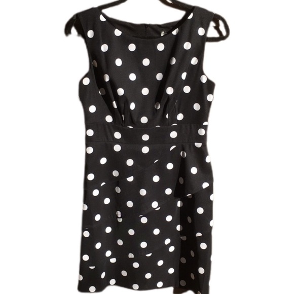 Dressbarn Black Polka Dot Dress - Picture 1 of 9